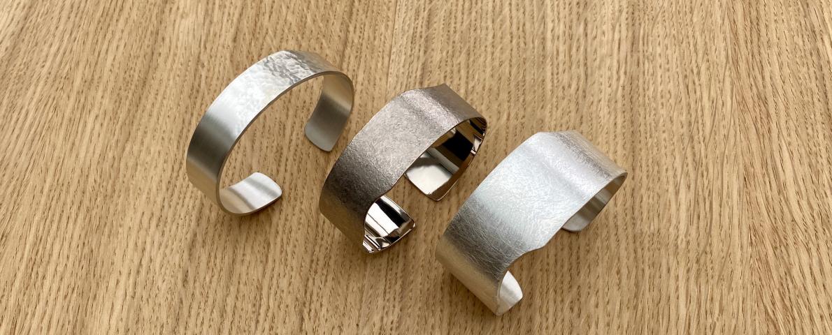 Armreifen Silber Weißgold